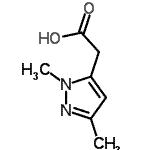 structure of CAS# 196717-12-1, (1,3-Dimethyl-1H-Pyrazol-5-Yl)Acetic Acid;