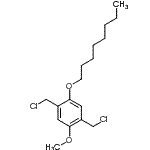 结构式 CAS# 196877-73-3, 1,4-二(氯甲基)-2-甲氧基-5-(辛基氧基)苯