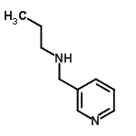 结构式 CAS# 19730-13-3, N-(3-吡啶基甲基)-1-丙胺