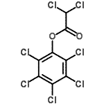 结构式 CAS# 19745-69-8, 五氯苯基二氯乙酸酯