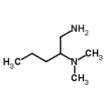 structure of CAS# 19764-60-4, N<Sup>2</Sup>,N<Sup>2</Sup>-Dimethyl-1,2-Pentanediamine;(2-amino-1-propylethyl)dimethylamine;N-[1-(Aminomethyl)butyl]-N,N-dimethylamine;N<sup>2</sup>,N<sup>2</sup>-dimethyl-1,2-pentanediamine