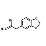 结构式 CAS# 197805-26-8, 5-(2-溴-2-丙烯-1-基)-1,3-苯并二氧戊环