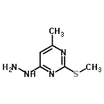 结构式 CAS# 1980-54-7, 4-肼基-6-甲基-2-(甲硫基)嘧啶
