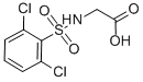 结构式 CAS# 19818-06-5, N-[(2,6-二氯苯基)磺酰基]-甘氨酸