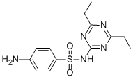 structure of CAS# 1984-94-7, Sulfasymazine;4-Amino-N-(4,6-Diethyl-S-Triazin-2-Yl)Benzenesulfonamide;Benzenesulfonamide, 4-Amino-N-(4,6-Diethyl-1,3,5-Triazin-2-Yl)-;N1-(4,6-Diethyl-1,3,5-Triazin-2-Yl)Sulfanilamid