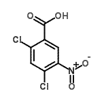 structure of CAS# 19861-62-2, 2,4-Dichloro-5-Nitrobenzoic Acid;2,4-Dichloro-5-nitro-benzoic acid;MFCD00456403