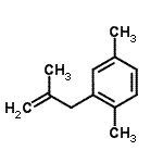 structure of CAS# 198713-79-0, 1,4-Dimethyl-2-(2-Methyl-2-Propen-1-Yl)Benzene;3-(2,5-Dimethylphenyl)-2-methyl-1-propene