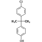 structure of CAS# 1989-04-4, 4-[2-(4-Chlorophenyl)-2-Propanyl]Phenol;########;4-[1-(4-chlorophenyl)-1-methylethyl]phenol;4-[1-(4-Chloro-phenyl)-1-methyl-ethyl]-phenol