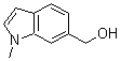 structure of CAS# 199590-00-6, 1-Methyl-1H-Indole-6-Methanol;(1-METHYL-1H-INDOL-6-YL)METHANOL;6-(Hydroxymethyl)-N-Methylindole;(1-Methyl-6-Indolyl)Methanol