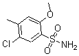 结构式 CAS# 199590-75-5, 5-氯-2-甲氧基-4-甲基-苯磺酰胺