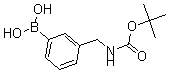 structure of CAS# 199609-62-6, N-[(3-Boronophenyl)Methyl]Carbamic Acid (1,1-Dimethylethyl) Ester;[3-[(Tert-Butoxycarbonylamino)Methyl]Phenyl]Boronic Acid;[3-[[(Tert-Butoxy-Oxomethyl)Amino]Methyl]Phenyl]Boronic Acid;3-((N-Boc-Amino)Methyl)Phenylboronic Acid