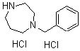 structure of CAS# 199672-26-9, Hexahydro-1-(Phenylmethyl)-1H-1,4-Diazepine Hydrochloride (1:2)
