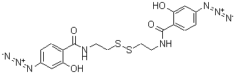 结构式 CAS# 199804-21-2, N,N'-(二硫代二-2,1-乙二基)二[4-叠氮基-2-羟基-苯甲酰胺