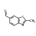 structure of CAS# 20061-51-2, 2-Methyl-1,3-Benzothiazole-6-Carbaldehyde;2-Methyl benzothiazole-6-carboxaldehyde;2-methylbenzo[d]thiazole-6-carbaldehyde;2-methylbenzothiazole-6-carbaldehyde