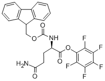 structure of CAS# 200622-33-9, Fmoc-D-Gln-Opfp;(R)-Perfluorophenyl 2-(((9H-Fluoren-9-Yl)Methoxy)Carbonylamino)-5-Amino-5-Oxopentanoate;N-Alpha-Fmoc-D-Glutamine Pentafluorophenyl Ester;FMOC-D-GLUTAMINE PENTAFLUOROPHENYL ESTER