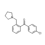 structure of CAS# 20072-53-1, (4-Chlorophenyl)[2-(1-Pyrrolidinylmethyl)Phenyl]Methanone;4'-chloro-2-pyrrolidinomethyl benzophenone