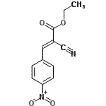 结构式 CAS# 2017-89-2, 乙基(2E)-2-氰基-3-(4-硝基苯基)丙烯酸酯