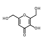 structure of CAS# 2029-49-4, 3-Hydroxy-2,6-Bis(Hydroxymethyl)-4H-Pyran-4-One;3-Hydroxy-2,6-bis(hydroxymethyl)-4-pyrone;Maybridge1_000150;MixCom1_000282