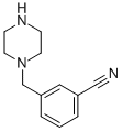 structure of CAS# 203047-38-5, 3-(1-Piperazinylmethyl)-Benzonitrile;3-(PIPERAZIN-1-YLMETHYL)BENZONITRILE;1-(3-Cyanobenzyl)Piperazine ,97%;1-(3-CYANOBENZYL)PIPERAZINE