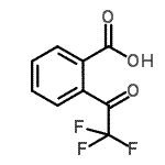 structure of CAS# 203124-56-5, 2-(Trifluoroacetyl)Benzoic Acid;2-(2,2,2-trifluoroacetyl)benzoic acid;2'-Carboxy-2,2,2,-trifluoroacetophenone;2-trifluoroacetylbenzoic acid