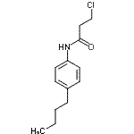 结构式 CAS# 20331-18-4, N-(4-丁基苯基)-3-氯丙酰胺