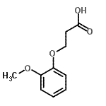 structure of CAS# 20370-80-3, 3-(2-Methoxyphenoxy)Propanoic Acid;3-(2-Methoxy-phenoxy)-propionic acid;3-(2-Methoxyphenoxy)propionic Acid;MFCD01931914