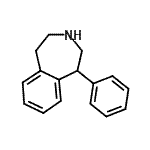 结构式 CAS# 20390-68-5, 1-苯基-2,3,4,5-四氢-1H-3-苯并氮杂卓