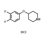 结构式 CAS# 204013-09-2, 4-(3,4-二氟苯氧基)哌啶盐酸盐(1:1)