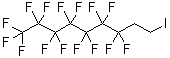 structure of CAS# 2043-52-9, 1,1,2,2-Tetrahydroperfluorononyl iodide;1,1,1,2,2,3,3,4,4,5,5,6,6,7,7-Pentadecafluoro-9-Iodo-Nonane;Nonane, 1,1,1,2,2,3,3,4,4,5,5,6,6,7,7-Pentadecafluoro-9-Iodo-