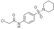 structure of CAS# 20491-97-8, 2-Chloro-N-[4-(1-Piperidinylsulfonyl)Phenyl]Acetamide;2-Chloro-N-[4-(piperidine-1-sulfonyl)-phenyl]-;2-Chloro-N-[4-(piperidine-1-sulfonyl)-phenyl]-acetamide;2-chloro-N-[4-(piperidylsulfonyl)phenyl]acetamide