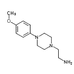 结构式 CAS# 20529-26-4, 2-[4-(4-甲氧基苯基)-1-哌嗪基]乙胺