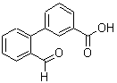 结构式 CAS# 205871-52-9, 2'-甲酰基-[1,1'-联苯]-3-羧酸