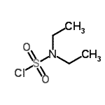 structure of CAS# 20588-68-5, Diethylsulfamyl chloride;(diethylamino)chlorosulfone;diethylsulfamoyl chloride;Diethylsulfamoylchloride