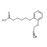 结构式 CAS# 206052-01-9, 6-[2-(2-丙炔-1-基氧基)苯基]己酸