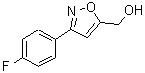 structure of CAS# 206055-89-2, 3-(4-Fluorophenyl)-5-Isoxazolemethanol;[3-(4-FLUORO-PHENYL)-ISOXAZOL-5-YL]-METHANOL;5-Isoxazolemethanol, 3-(4-Fluorophenyl)-