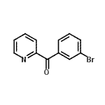structure of CAS# 206357-82-6, (3-Bromophenyl)(2-Pyridinyl)Methanone;2-(3-Bromobenzoyl)pyridine;MFCD07699237
