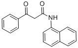 structure of CAS# 20653-04-7, N-(1-Naphthalenyl)-beta-Oxobenzenepropanamide;N-(1-Naphthyl)-3-Oxo-3-Phenyl-Propanamide;N-(1-Naphthyl)-3-Oxo-3-Phenylpropanamide;3-Keto-N-(1-Naphthyl)-3-Phenyl-Propionamide