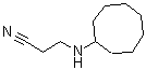 structure of CAS# 206559-53-7, 3-(Cyclooctylamino)Propanenitrile;3-(Cyclooctylamino)propionitrile;PROPANENITRILE,3-(CYCLOOCTYLAMINO)-;MFCD00060288