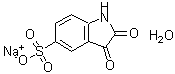 结构式 CAS# 207399-16-4, 2,3-二氧代-5-吲哚啉磺酸钠水合物(1:1:1)