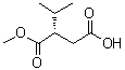 structure of CAS# 208113-95-5, (S)-2-Isopropylsuccinic Acid 1-Methyl Ester;(3S)-3-Methoxycarbonyl-4-Methyl-Pentanoate;(3S)-3-Carbomethoxy-4-Methyl-Valerate;Zinc02572888