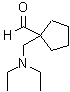 structure of CAS# 208349-33-1, 1-[(Diethylamino)Methyl]Cyclopentanecarbaldehyde;1-[(DIETHYLAMINO)METHYL]CYCLOPENTANECARBOXALDEHYDE;1-Diethylaminomethyl-Cyclopentanecarbaldehyde;MFCD08064230