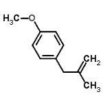 结构式 CAS# 20849-82-5, 1-甲氧基-4-(2-甲基-2-丙烯-1-基)苯