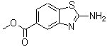 structure of CAS# 209459-07-4, Methyl 2-Amino-1,3-Benzothiazole-5-Carboxylate;2-amino benzothiazole-5-carboxylic acid methyl ester;2-Aminobenzothiazole-5-carboxylic acid methyl ester;2-Amino-benzothiazole-5-carboxylic acid methyl ester