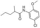 structure of CAS# 209683-34-1, N-(5-Chloro-2-Methoxyphenyl)-2-Methylpentanamide;N-(5-Chloro-2-Methoxy-Phenyl)-2-Methyl-Pentanamide;N-(5-Chloro-2-Methoxy-Phenyl)-2-Methyl-Valeramide;Oprea1_320536