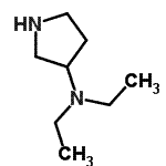 结构式 CAS# 20984-81-0, N,N-二乙基-3-吡咯烷胺