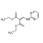 structure of CAS# 21025-62-7, Diethyl [(2-Pyrimidinylamino)Methylene]Malonate;1,3-dieth<wbr>yl 2-[(py<wbr>rimidin-2<wbr>-ylamino)<wbr>methylide<wbr>ne]propan<wbr>edioate;1,3-dieth<wbr>yl 2-{[(p<wbr>yrimidin-<wbr>2-yl)amin<wbr>o]methyli<wbr>dene}prop<wbr>anedioate;2-(Pyrimidin-2-ylaminomethylene)-malonic acid diethyl ester