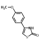 结构式 CAS# 2104-03-2, 4-(4-甲氧基苯基)-1,3-噻唑-2(3H)-酮