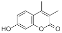 structure of CAS# 2107-78-0, 7-Hydroxy-3,4-Dimethyl-2H-1-Benzopyran-2-One;3,4-DIMETHYLUMBELLIFERONE, FOR FLUORESCE NCE;3,4-Dimethyl-7-Hydroxy-2H-1-Benzopyran-2-One;7-Hydroxy-3,4-Dimethyl-2H-1-Benzopyran-2-One