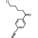 结构式 CAS# 210962-46-2, 4-(5-氯戊烷酰基)苯甲腈