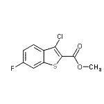 structure of CAS# 21211-20-1, Methyl 3-Chloro-6-Fluoro-1-Benzothiophene-2-Carboxylate;3-Chlor-6-fluorbenzo[b]thiophen-2-carbons??uremethylester;3-Chlor-6-fluorbenzo[b]thiophen-2-carbonsäuremethylester;methyl 3-chloro-6-fluoro-1-benzothiophene-2-carboxylate